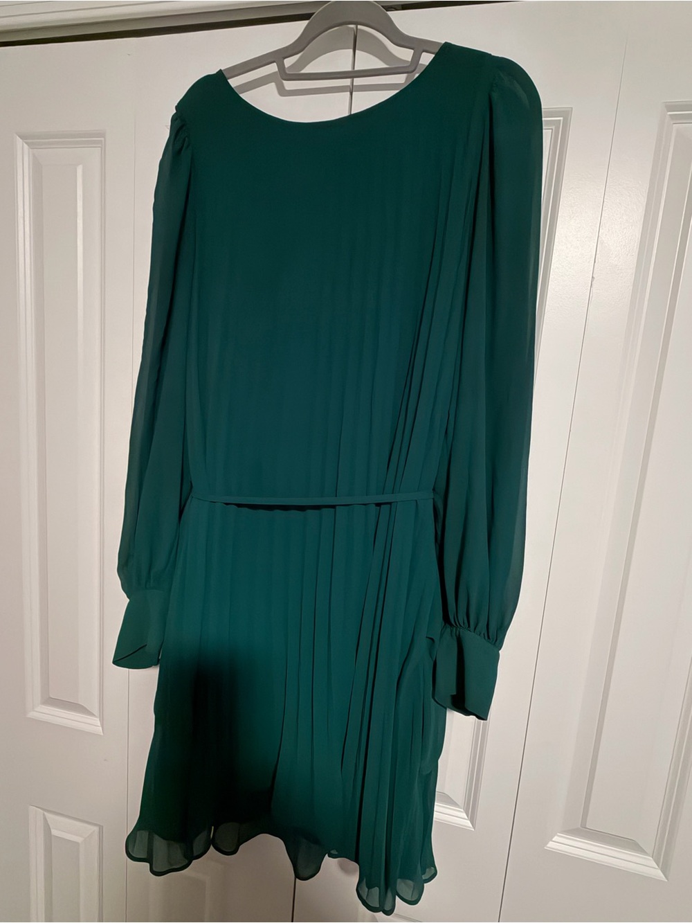 torrid Teal Green Long Sleeve Pleated Dress